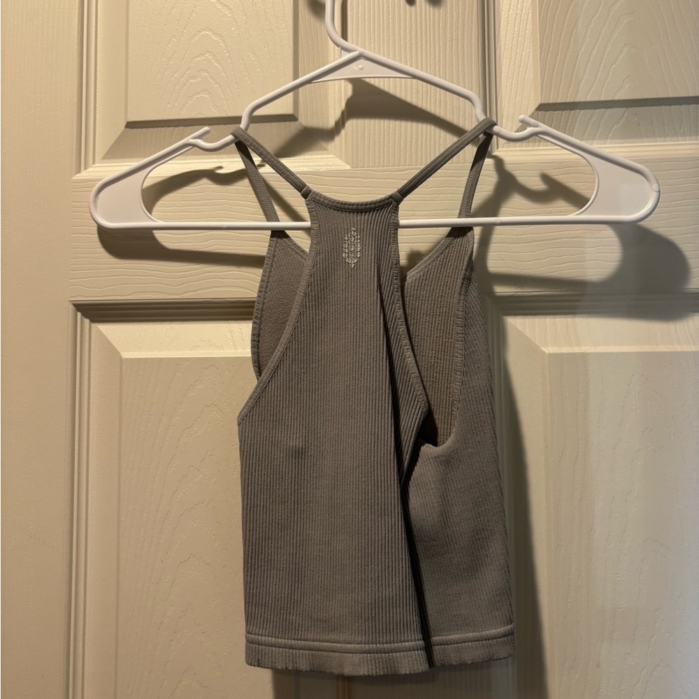 Gray Ribbed Women's Top - Picture 2 of 2